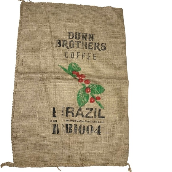 BRAZIL Coffee Bean Burlap Bag Wall Decor Approximately 30.5”x 18.5”Dunn BroThers - Picture 1 of 6